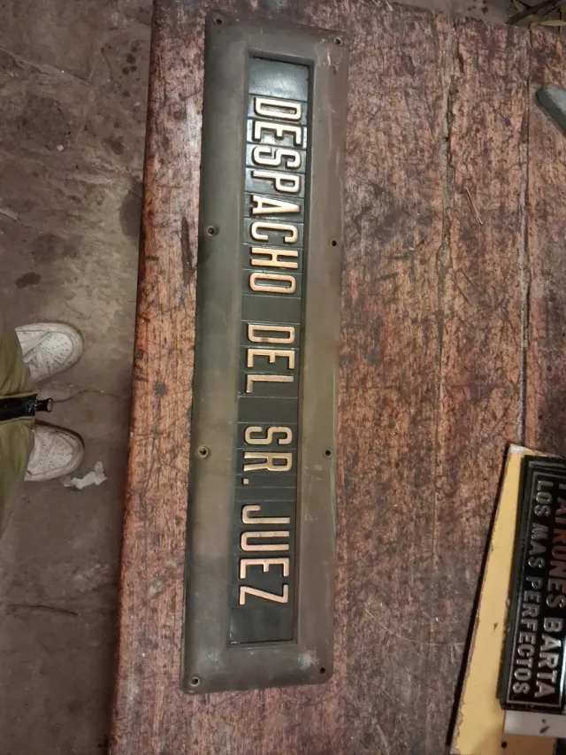 Cartel antiguo Despacho del Sr. Juez