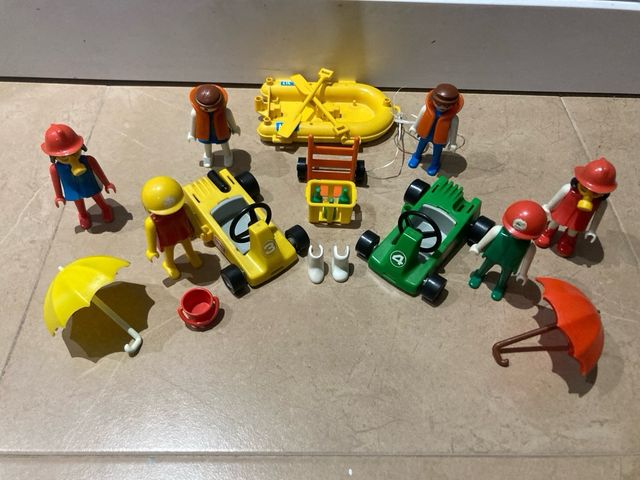 Lote Playmobil: Coches, Figuras y Accesorios clasi