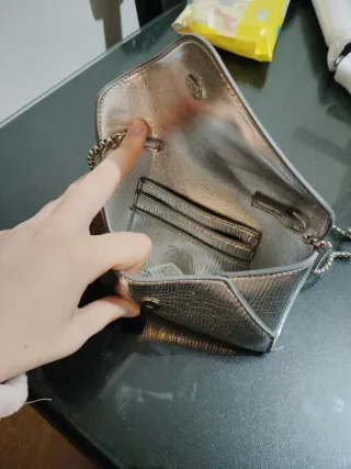 Bolso de fiesta Zara plateado