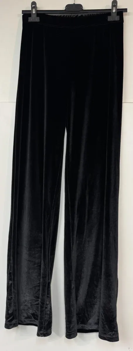 Pantalón palazzo terciopelo negro