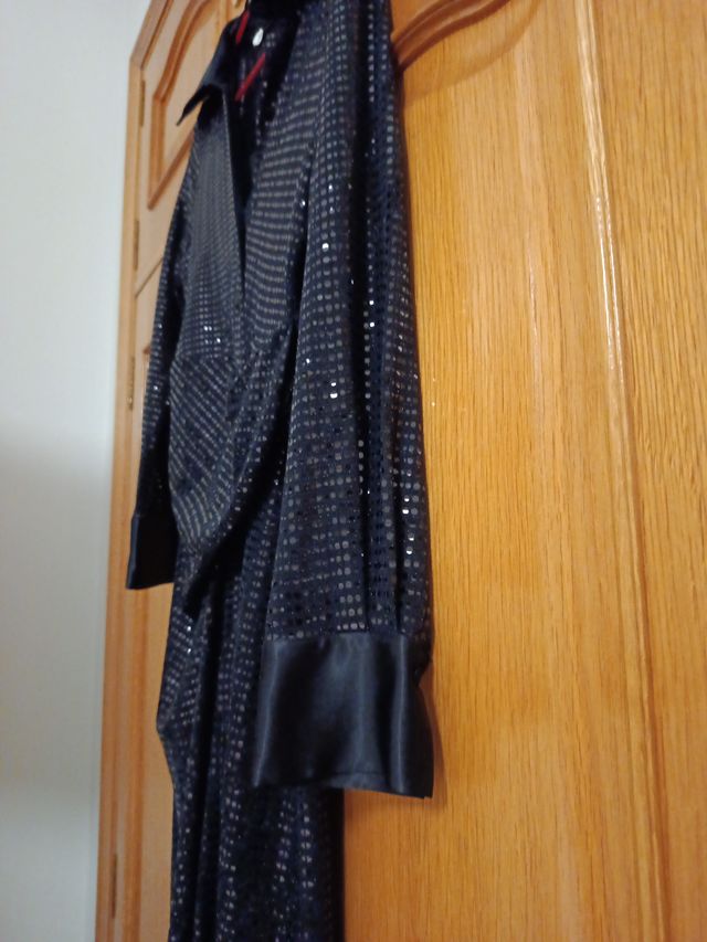 Vestido midi Zara lentejuelas negro Talla XS