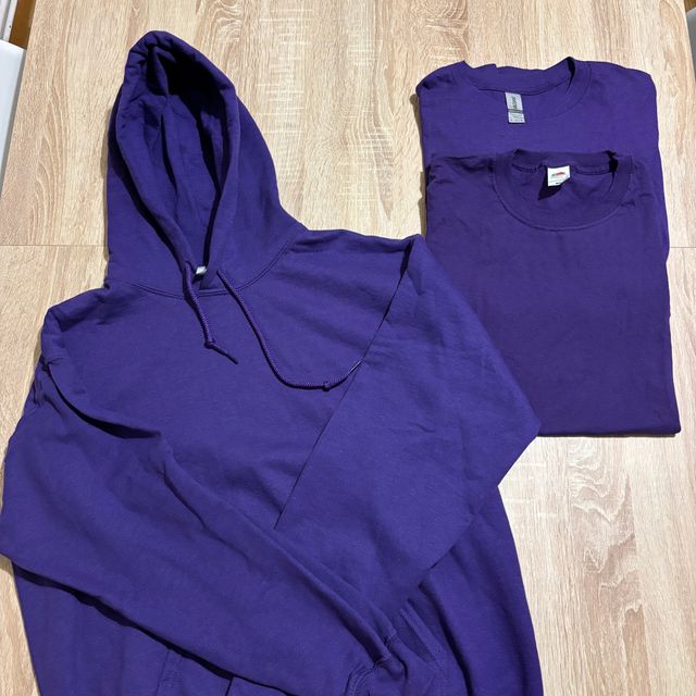 Pack Morado: Sudadera y 2 Playeras
