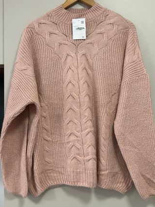 Jersey rosa trenzado talla L