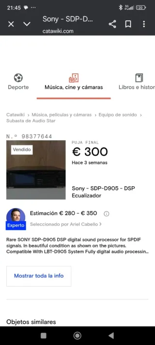 Processore audio SONY SDP-D905