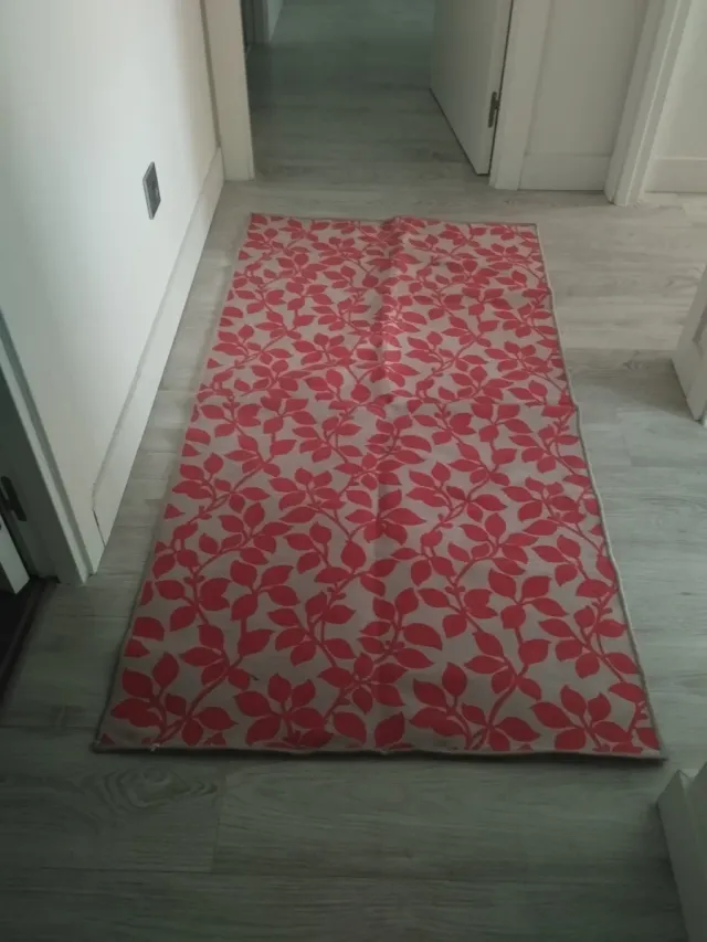 Alfombra reversible pasillo/habitación beige/negro