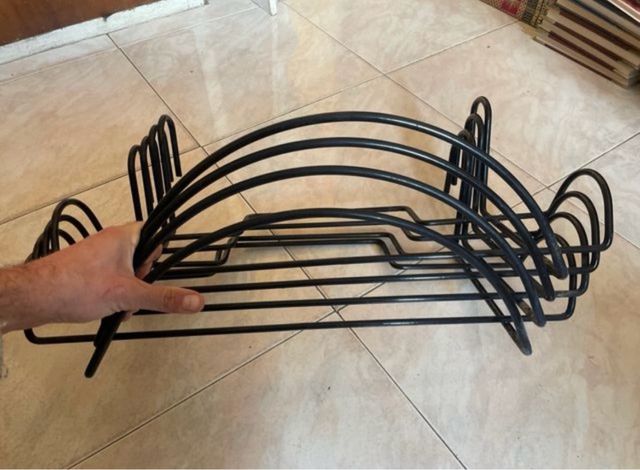 4 Soportes Maceta Balcón/Terraza Metal Negro