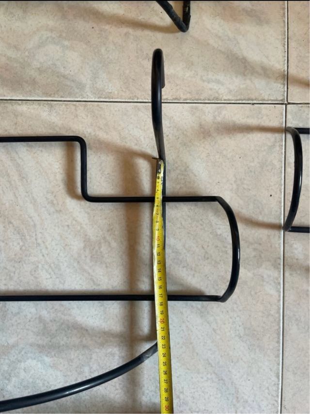 4 Soportes Maceta Balcón/Terraza Metal Negro