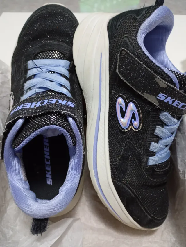 Sneakers bambina Skechers glitter lilla TG33