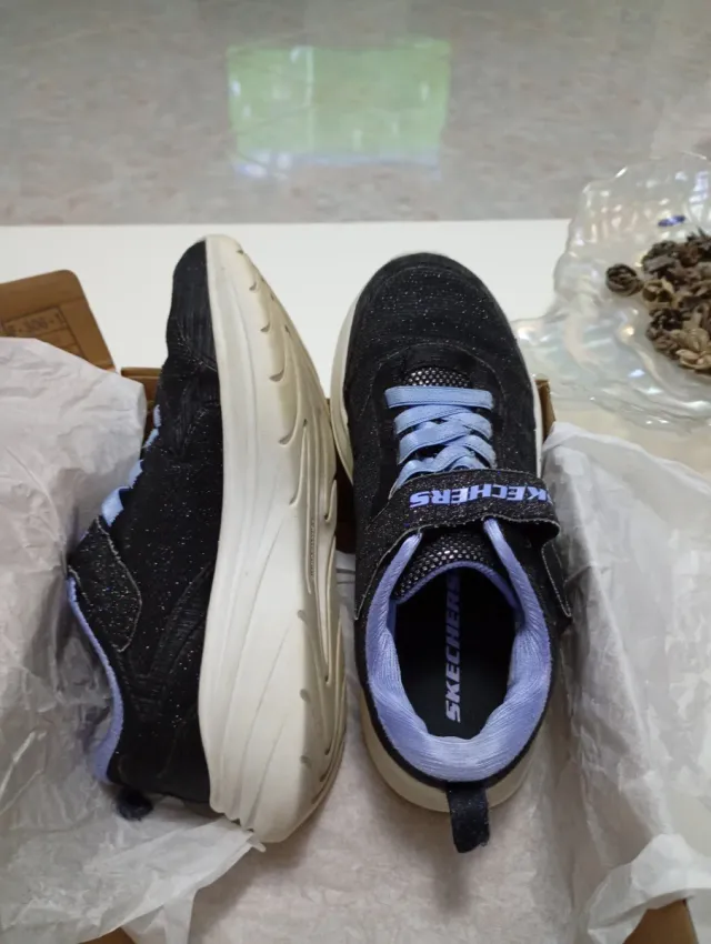 Sneakers bambina Skechers glitter lilla TG33