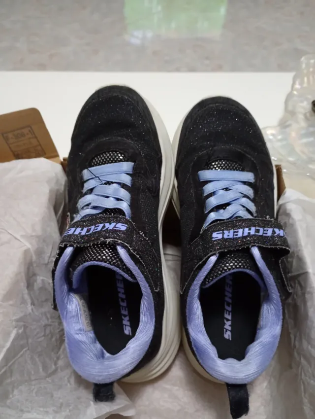 Sneakers bambina Skechers glitter lilla TG33