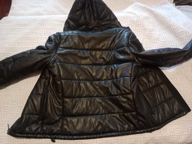 Giacca da uomo similpelle nera Zara