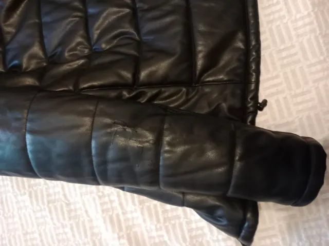 Giacca da uomo similpelle nera Zara