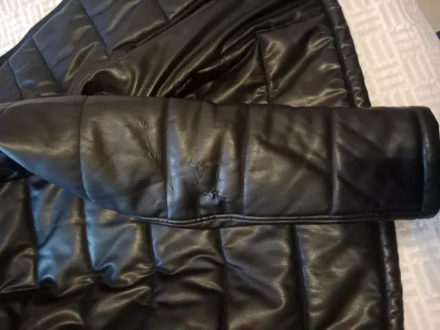 Giacca da uomo similpelle nera Zara