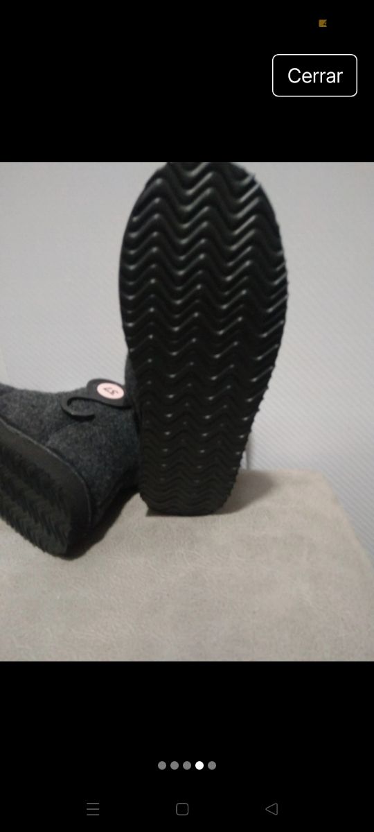 Pantuflas Tex grises con borreguito