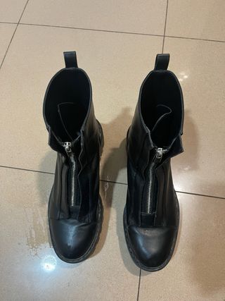 Botines Zara negros con cremallera