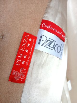 Abrigo lana y cachemira beige