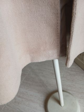 Abrigo lana y cachemira beige