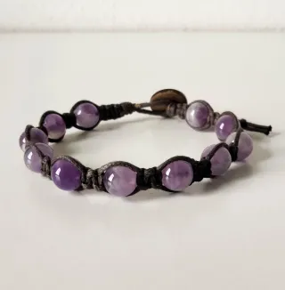 Bracciale Ametista e Corda