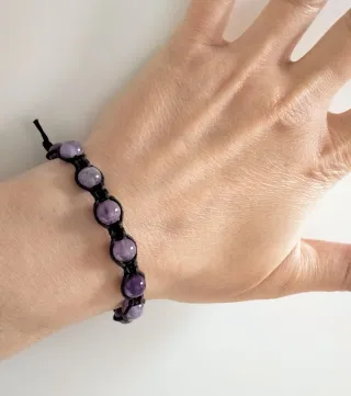 Bracciale Ametista e Corda