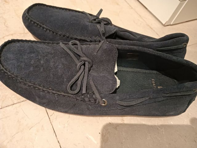 Mocasines de ante azul marino