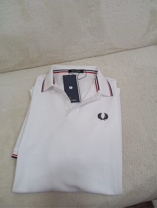 Polo Fred Perry Blanco Talla L