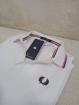 Polo Fred Perry Blanco Talla L