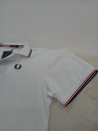 Polo Fred Perry Blanco Talla L