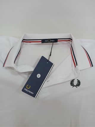 Polo Fred Perry Blanco Talla L