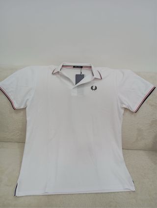 Polo Fred Perry Blanco Talla L