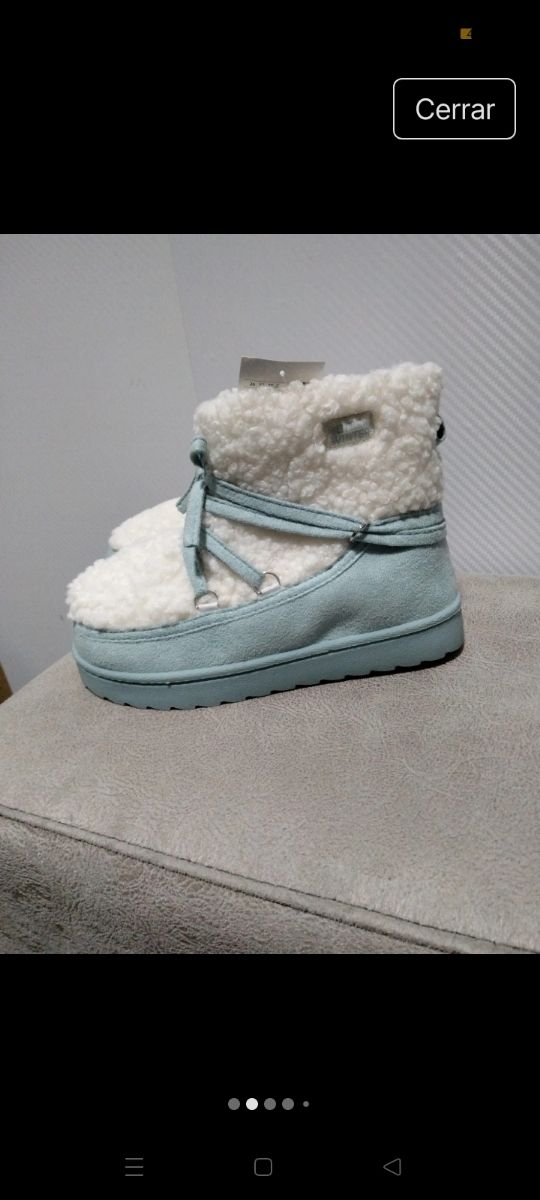 Pantuflas turquesa Tex