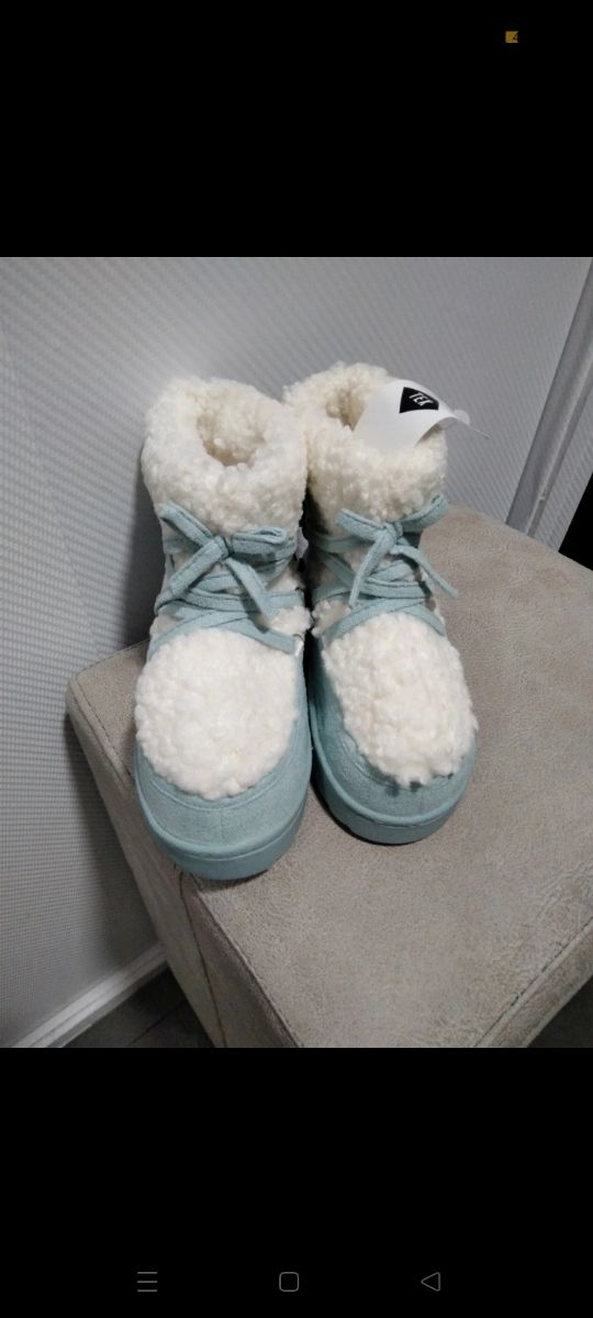 Pantuflas turquesa Tex