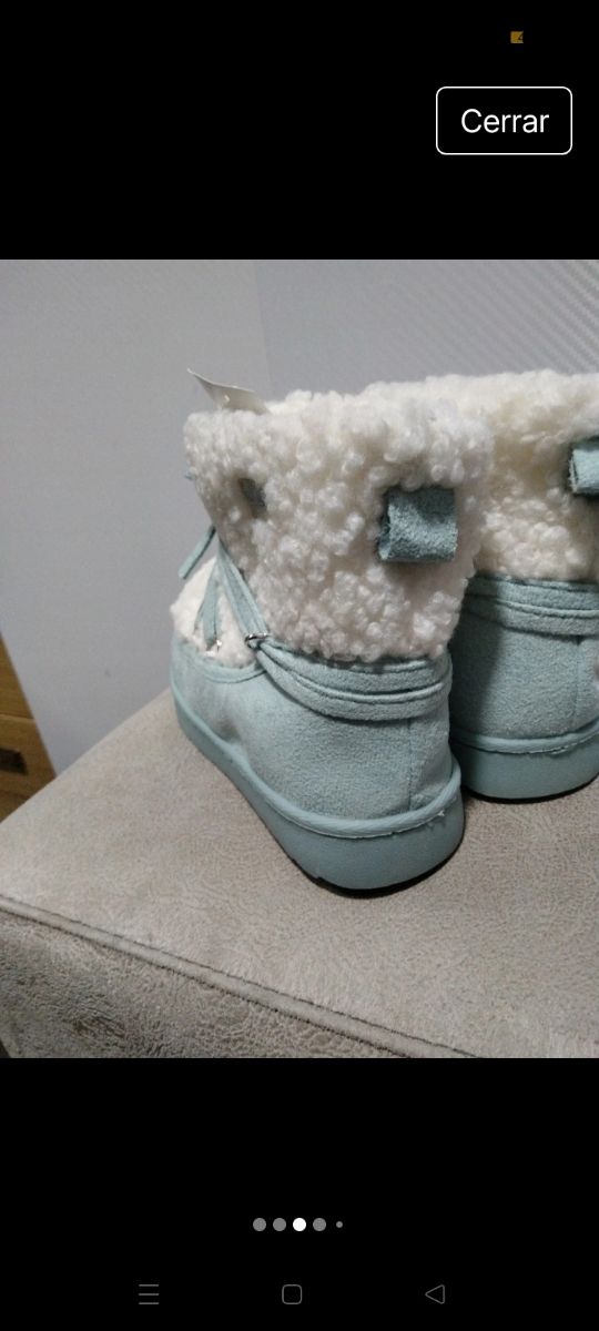 Pantuflas turquesa Tex