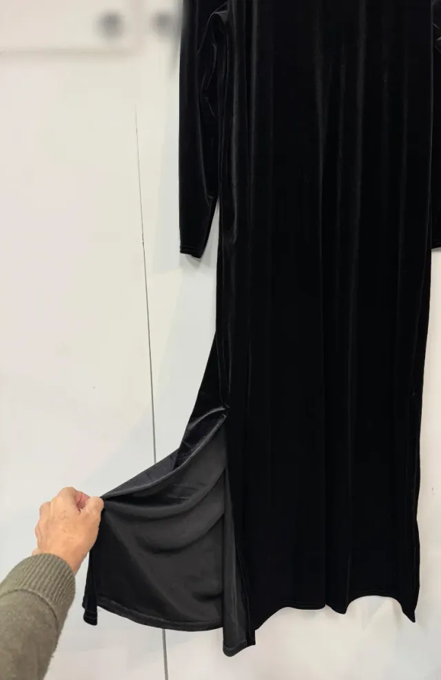 Vestido largo de terciopelo