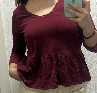 Blusa Tommy Hilfiger Burdeos