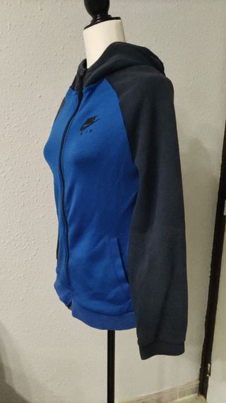 Chaqueta Nike Azul y Gris con Capucha