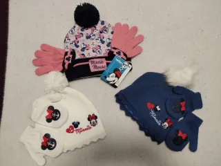 Lote 3 Gorros Minnie Mouse Niña Invierno