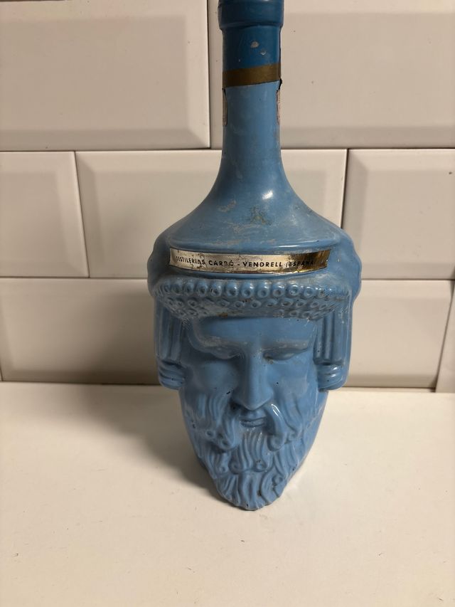 Botella Antigua Destilerias Carbo Azul