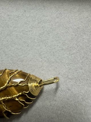 Pingente Olho de Tigre com Árvore da Vida
