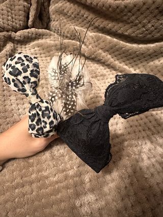 Set 3 diademas lazo pelo