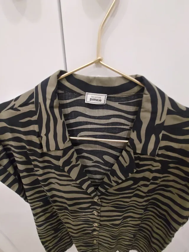 Camisa estampada cebra