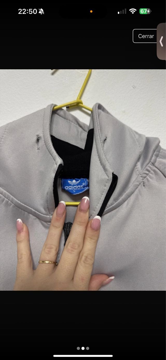 Chaqueta Adidas Gris Talla S