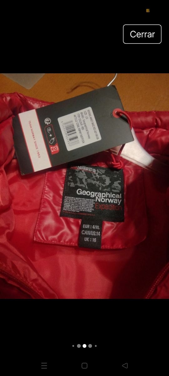 Chaqueta Geographical Norway Roja Mujer