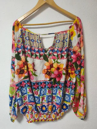 Camisa Desigual Estampado Floral Talla M