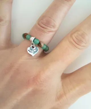 Anello pietre con cuore