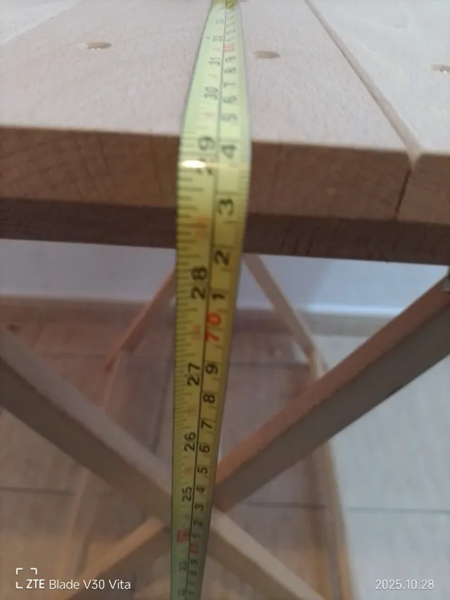 Mesa plegable madera haya maciza