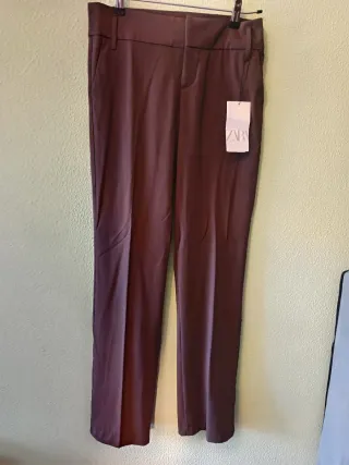 Pantalón marrón Zara Talla M