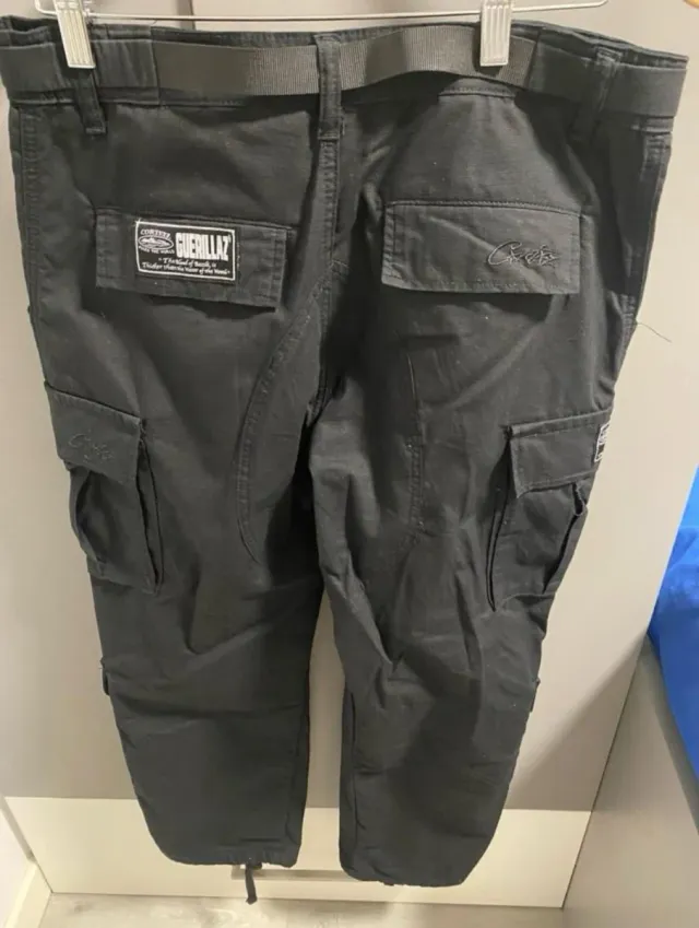 Pantalón Cargo Corteiz Negro Talla M