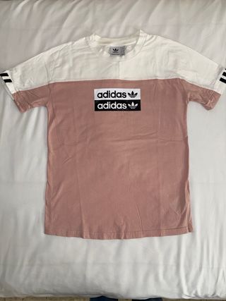 Conjunto Adidas rosa y blanco