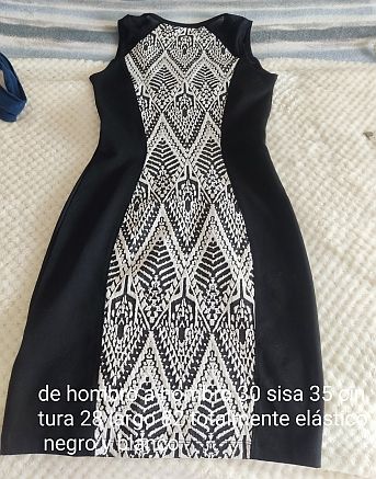 Vestido Negro y Blanco Talla S  totalmente elastic
