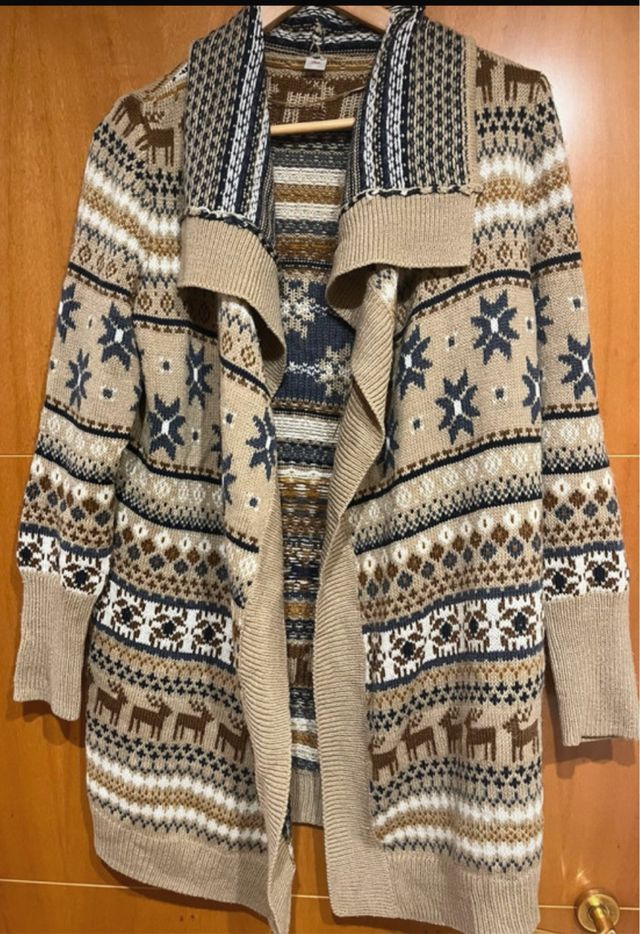 Cárdigan estampado talla M